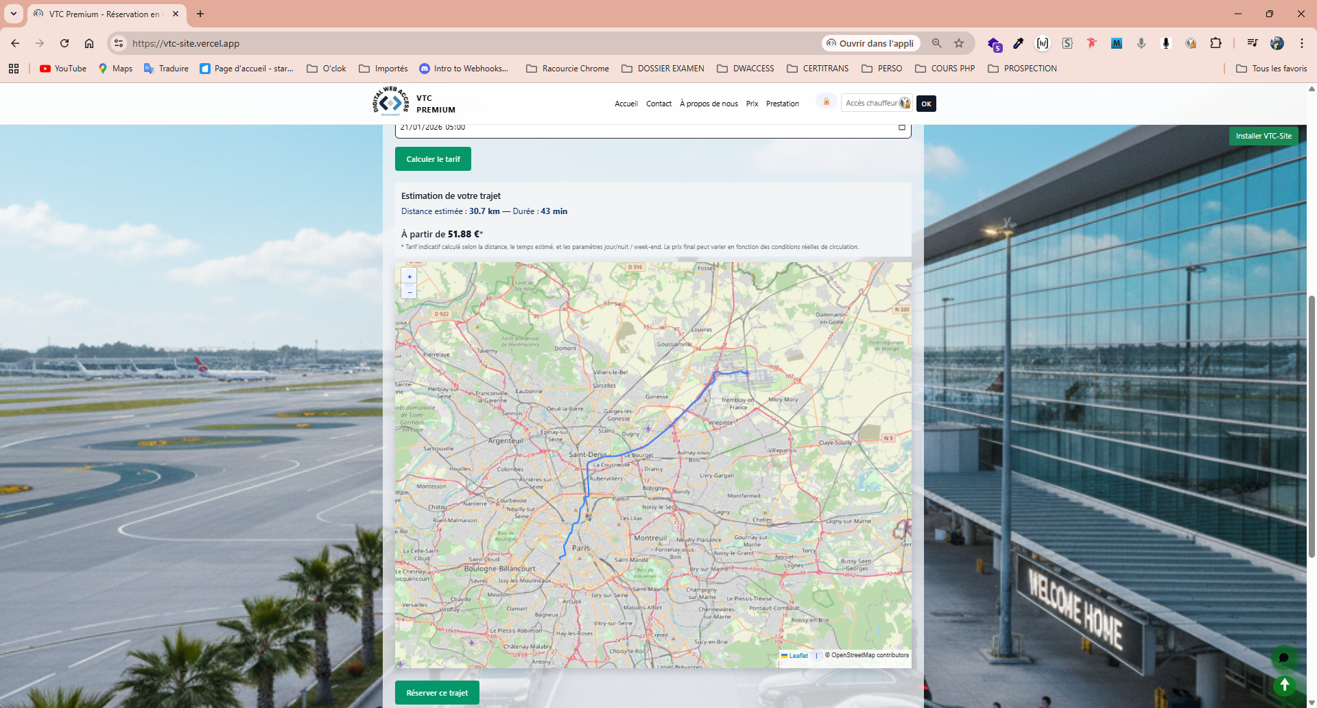 VTC Premium (Site de réservation) - visuel 3